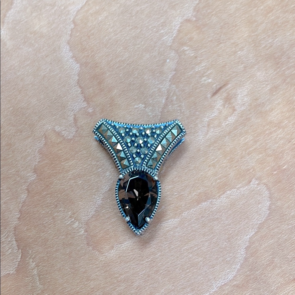 Judith Jack Smokey Topaz Pendant